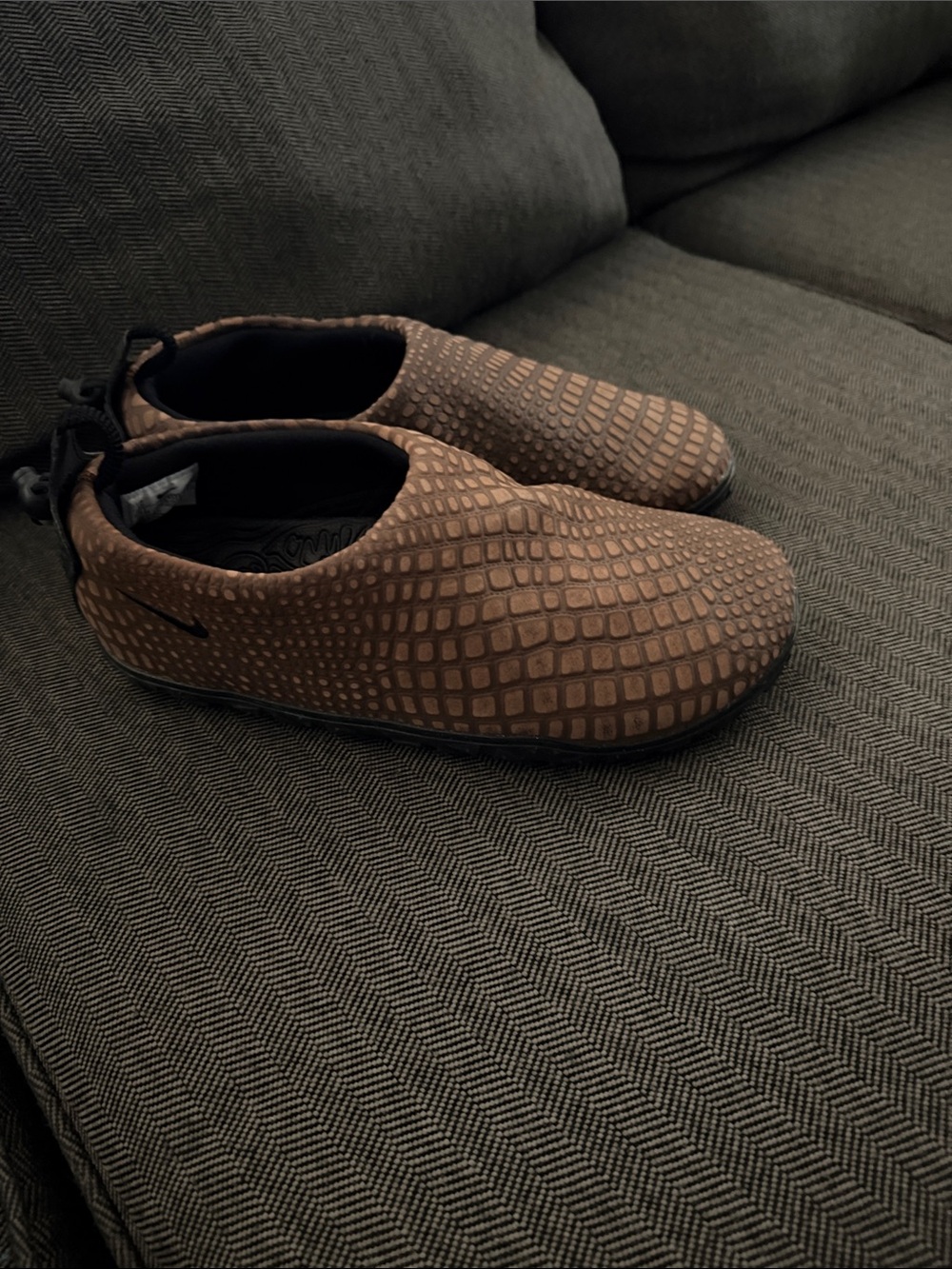 Nike ACG Brown Textured Slip-On Loafers — Men's
